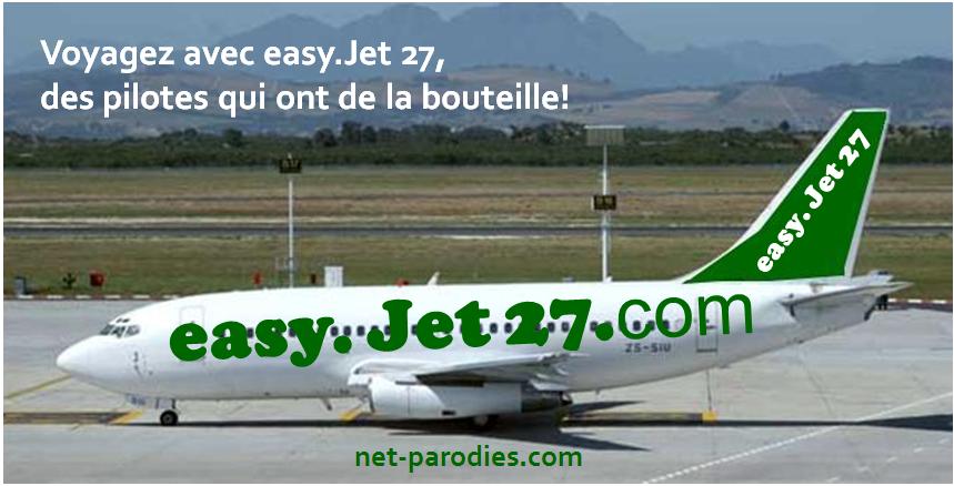 parodie fausse pub compagnie avions easy jet 27