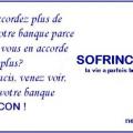parodie fausse pub banque credit sofinco sofrincon